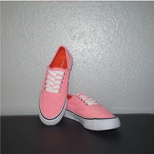 Casual Pink Canvas Sneakers